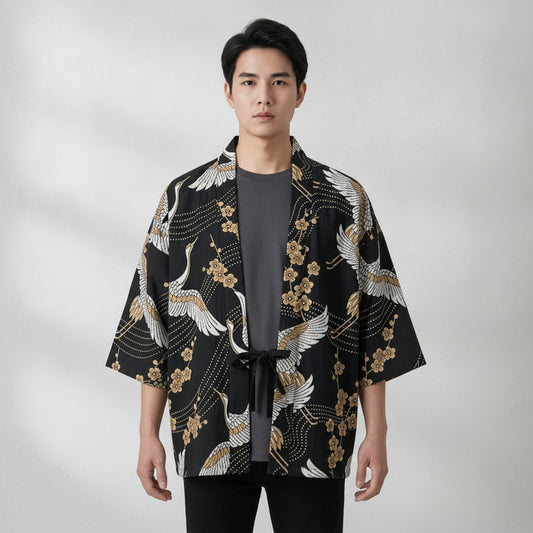 Cardigan Kimono Haori Japonais Unisexe