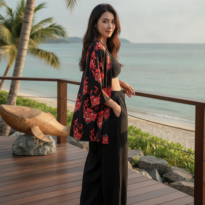 Robe Kimono Baleine Estivale