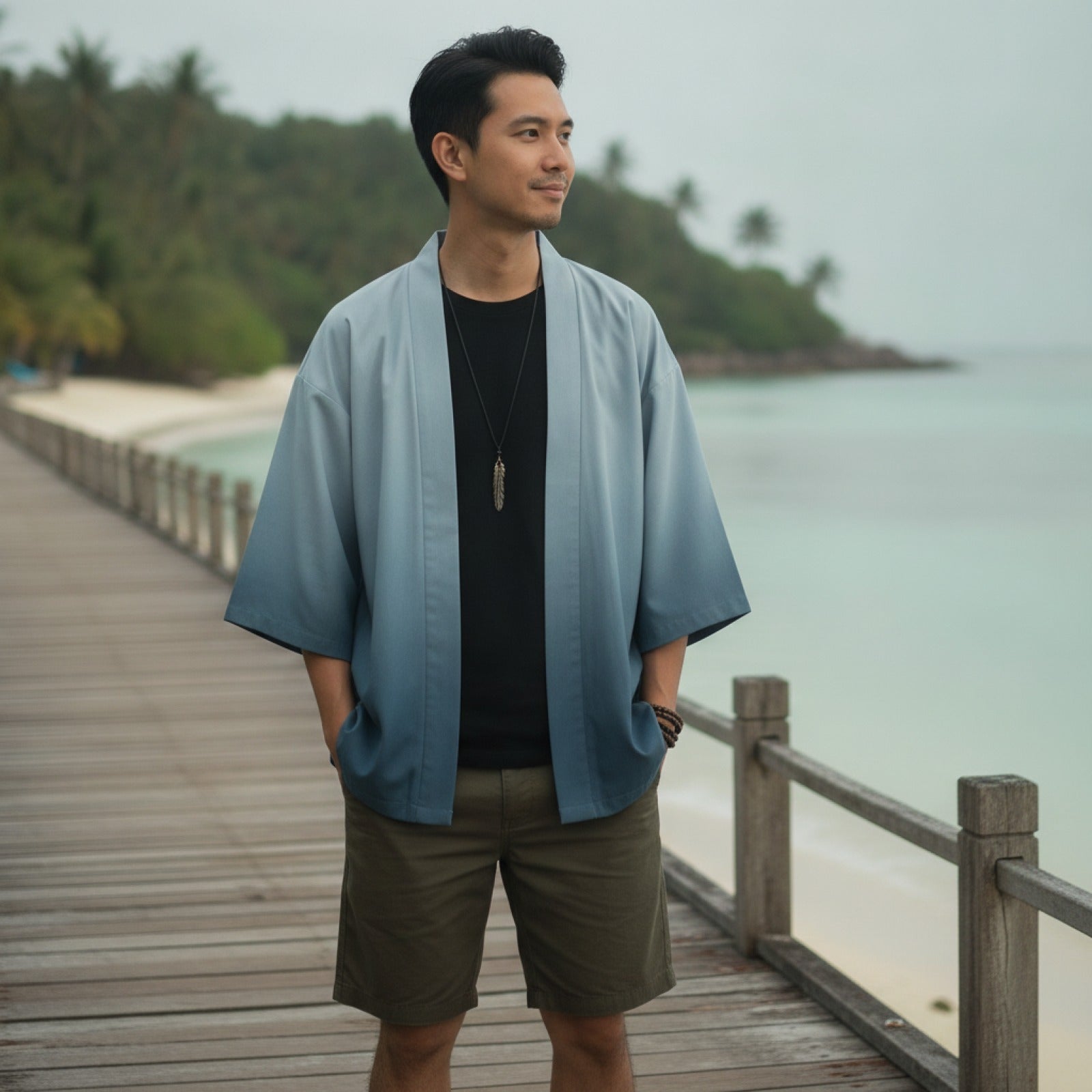 Kimono Homme Dégradé Ample Été