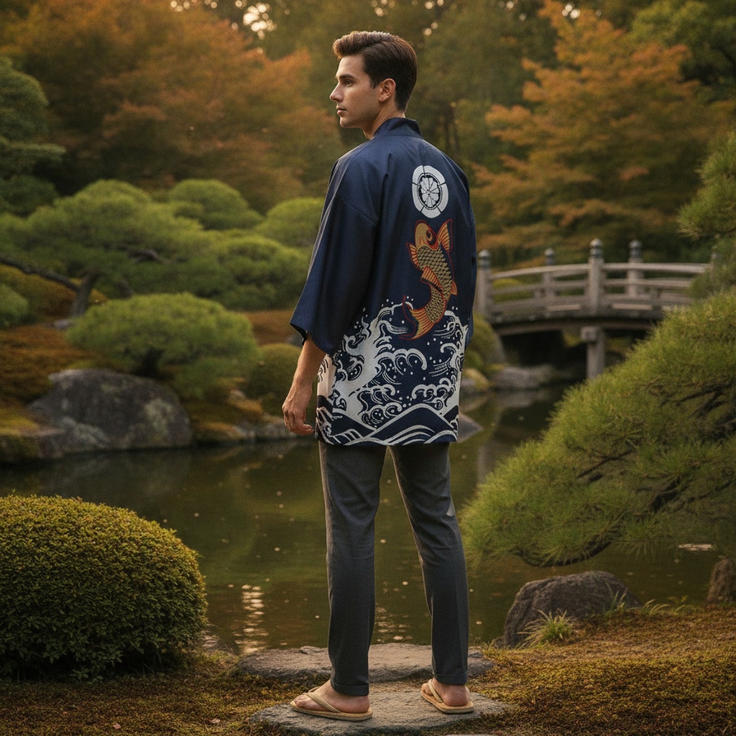 Kimono Homme Style Japonais Streetwear Ukiyoe