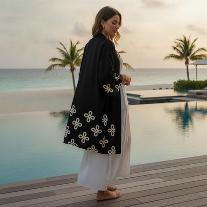 Kimono d'été femme : Yukata Harajuku grue & cerisier