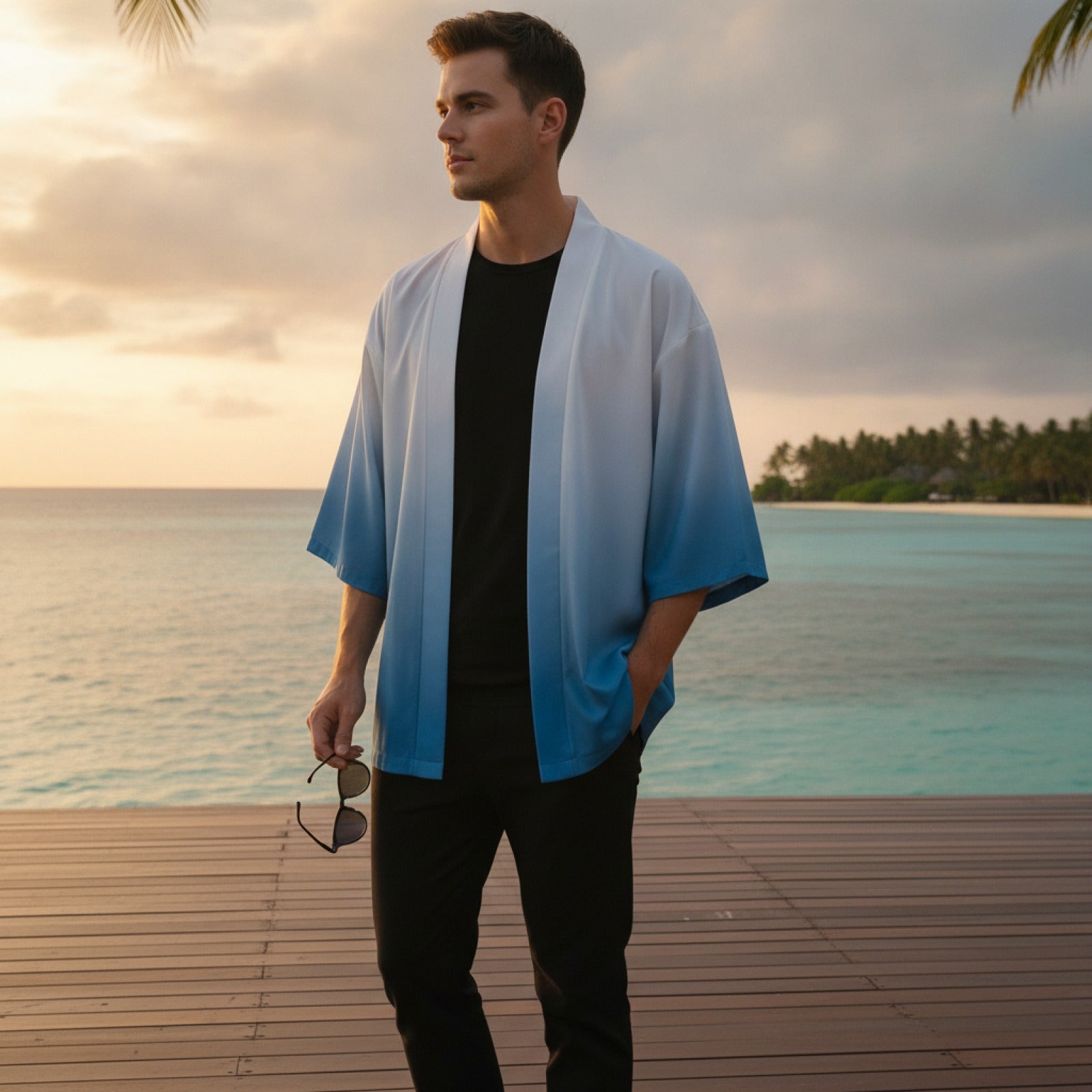 Kimono Homme Dégradé Léger Été