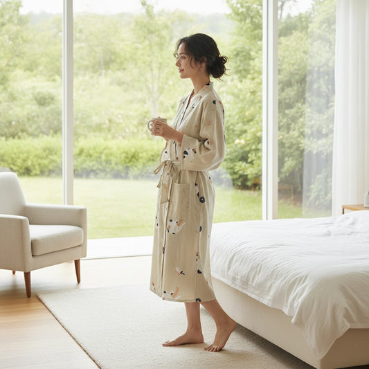 Pyjama Kimono Gaze de Coton - Douceur Estivale Japonaise