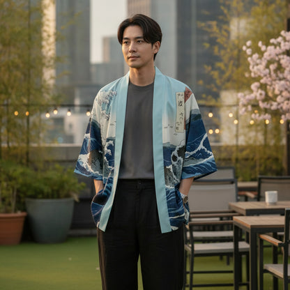 Kimono Homme Été 2026 : Imprimé 3D Urbain