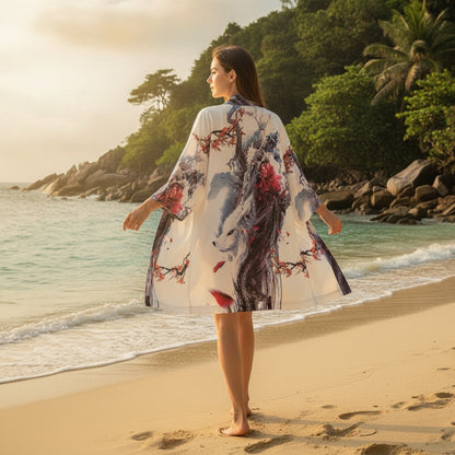 Robe Kimono Plage Baleine Taoïste Femme
