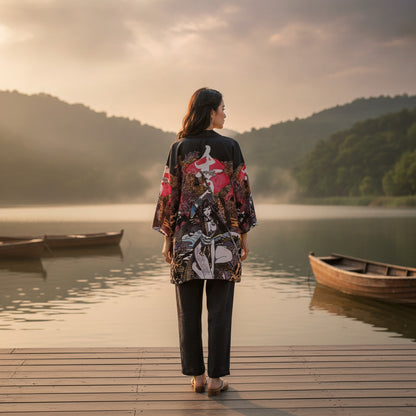 Robe Kimono Bohème Baleine Été