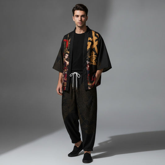 Costume Japonais Oversize Imprimé "Défaut"
