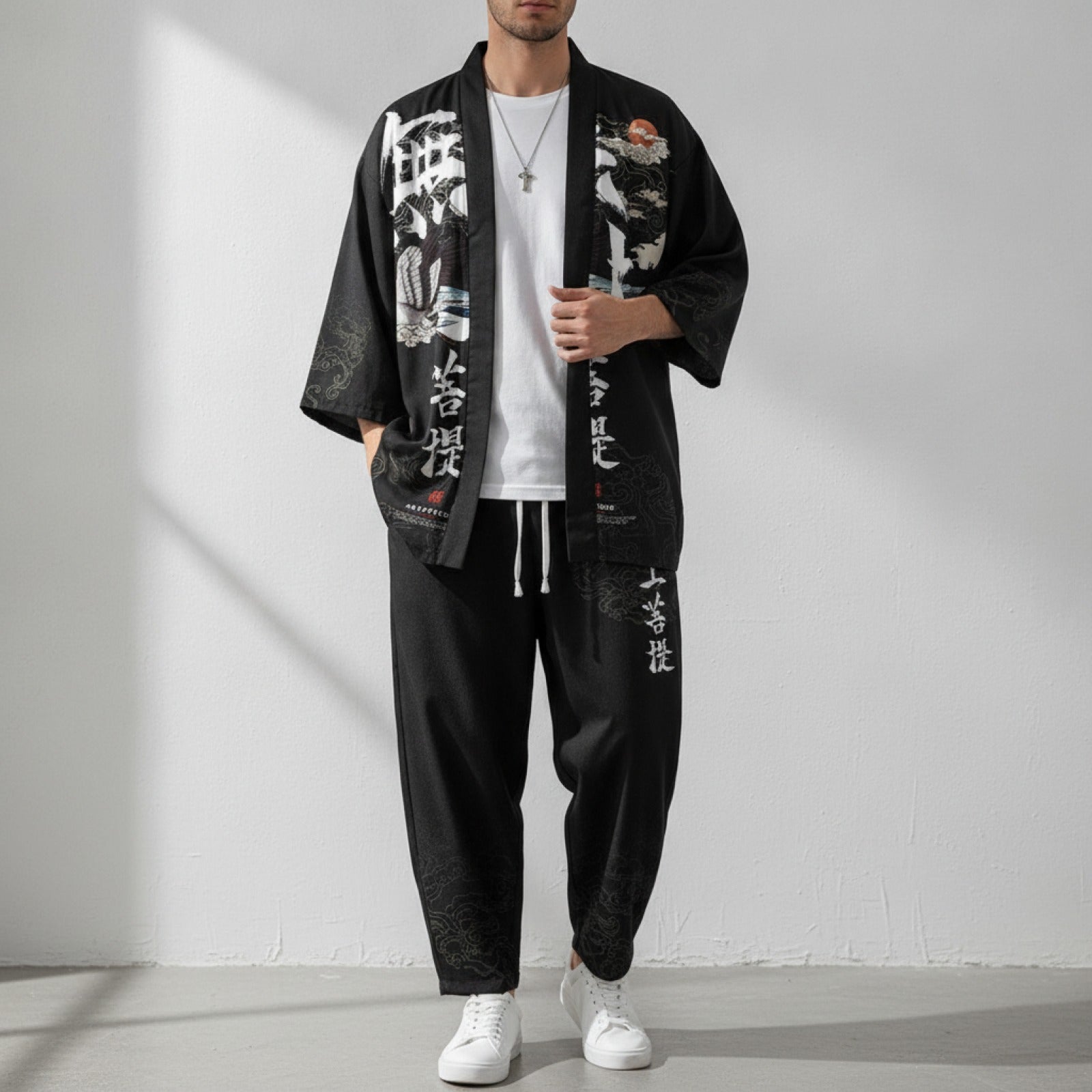 Ensemble 2 pièces style japonais surdimensionné