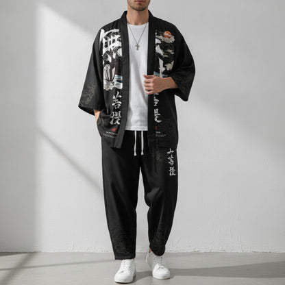 Ensemble 2 pièces style japonais surdimensionné