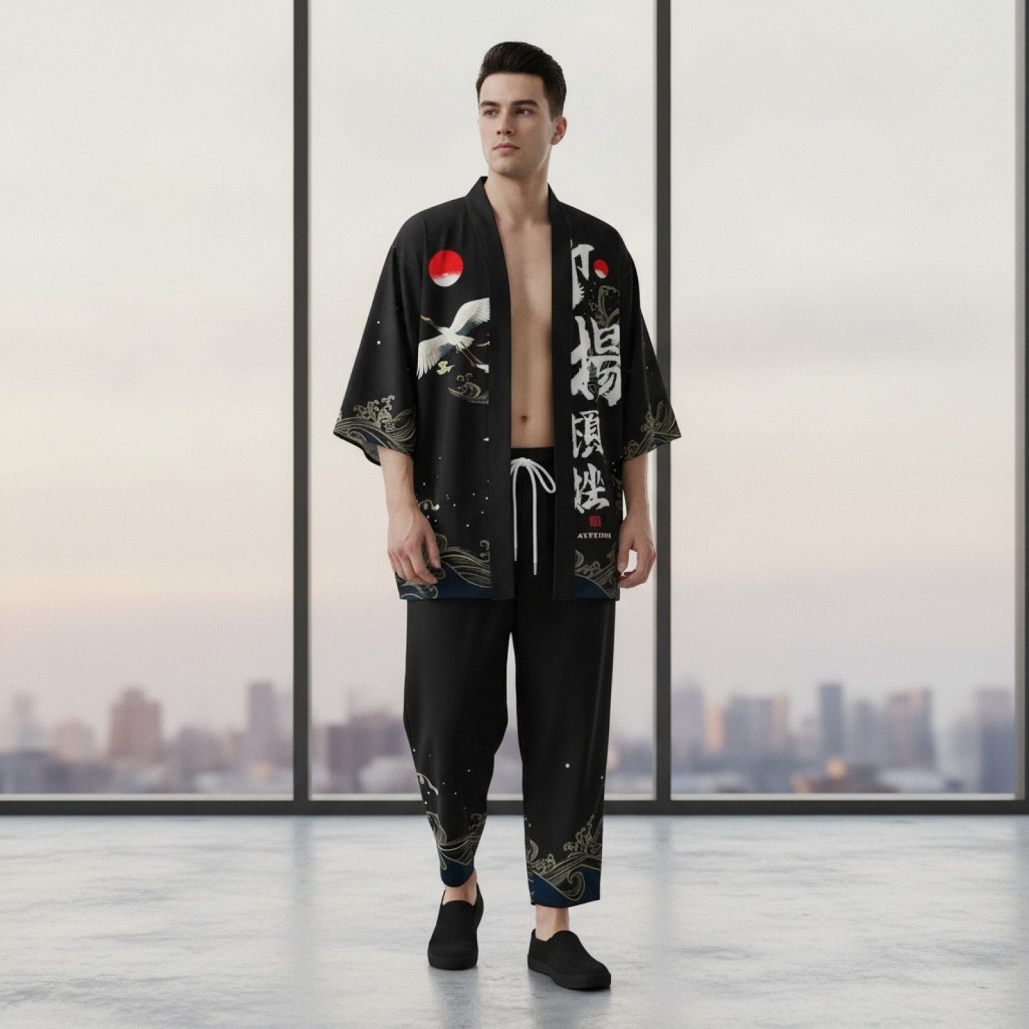 Ensemble Kimono Oversize Imprimé "Défaut"