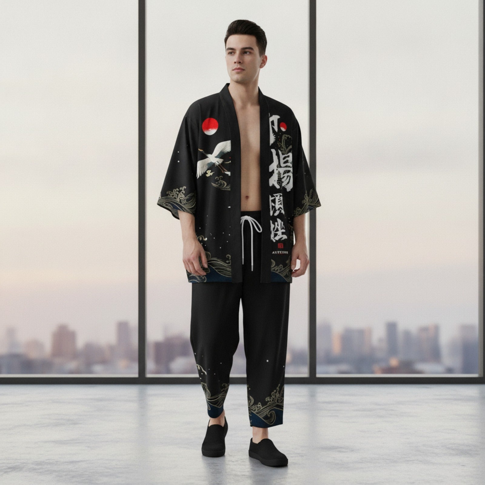 Ensemble Kimono Oversize Imprimé "Défaut"