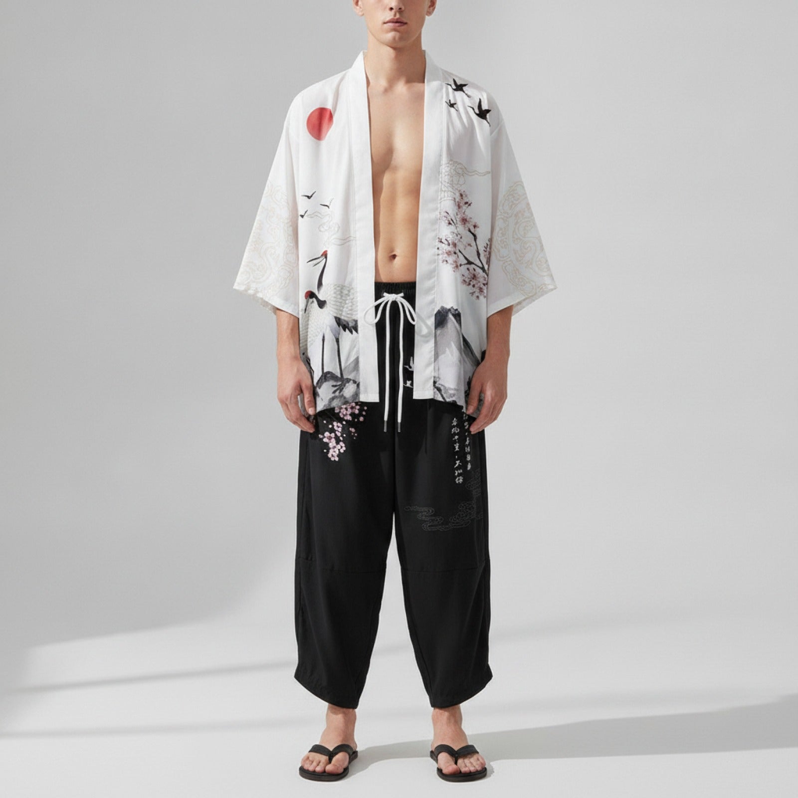 Ensemble 2 Pièces Style Kimono Oversize Homme