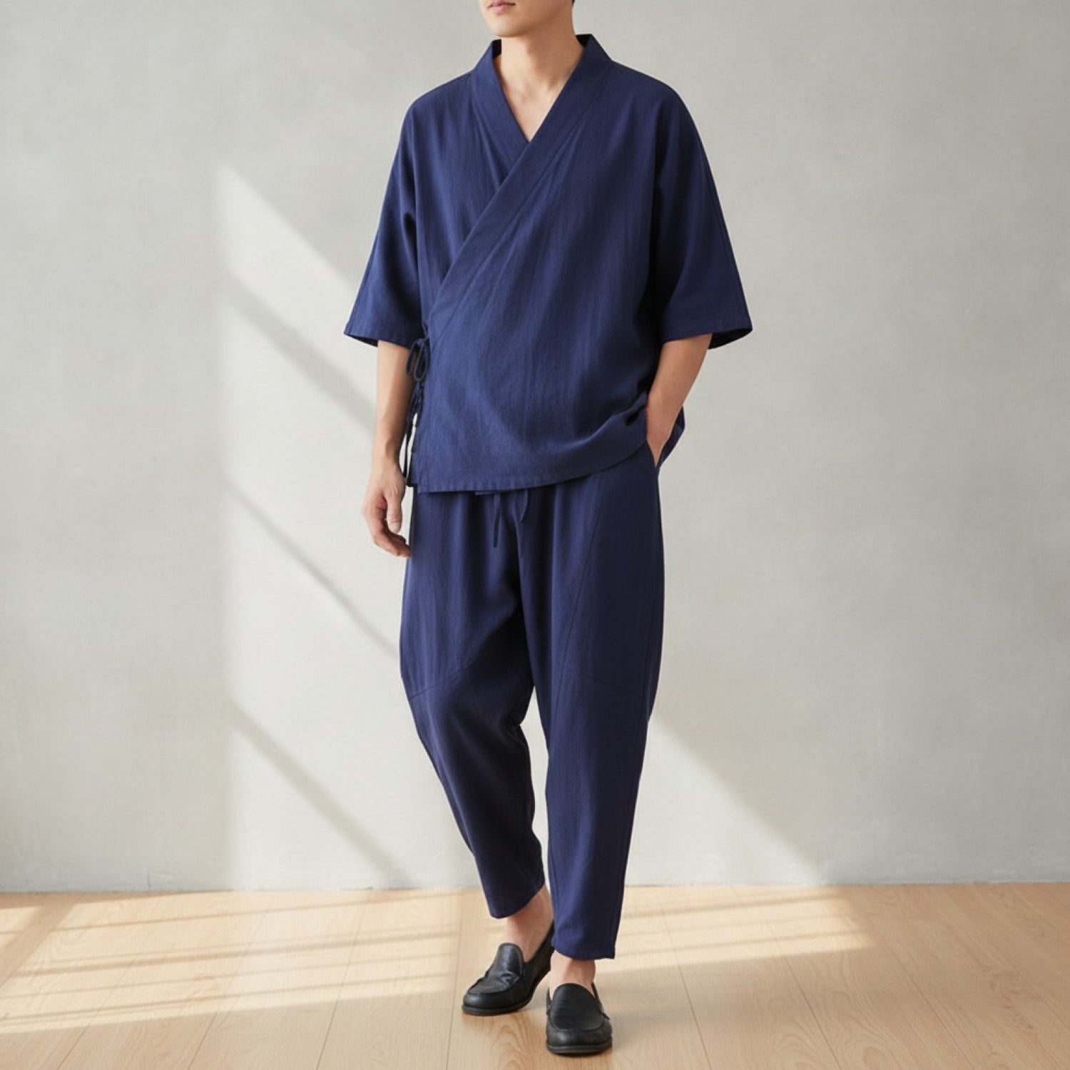 Ensemble Homme Style Chinois Coton Lin