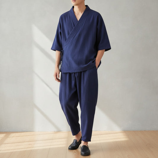 Ensemble Homme Style Chinois Coton Lin