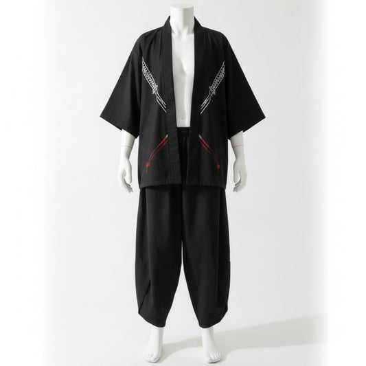 Ensemble Japonais Oversize Imprimé