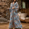 Haori Kimono Long Bohème Femme – Bleu - Kimono Zen