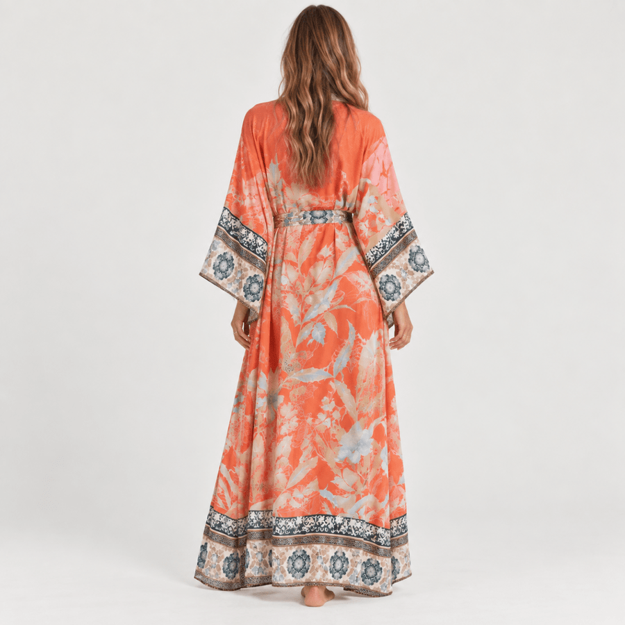 Kimono Bohème | Orange - Kimono Zen