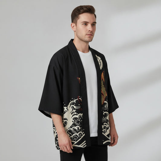 Kimono Ukiyoe Homme : Style Streetwear Japonais