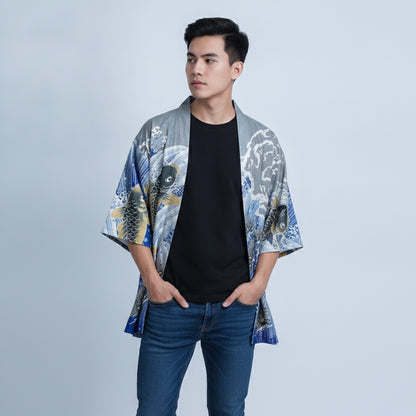 Kimono Homme Ukiyoe Streetwear Japonais