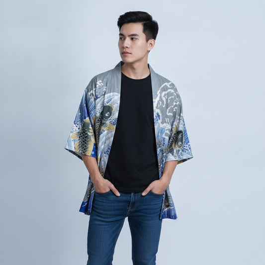 Kimono Homme Ukiyoe Streetwear Japonais