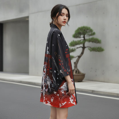 Kimono Samouraï Été Unisexe Style Harajuku