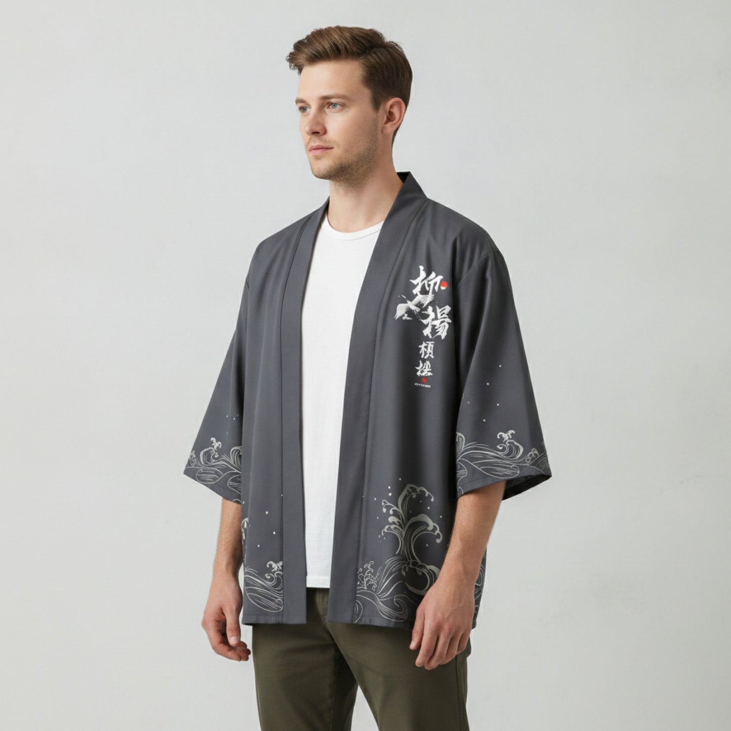 Kimono Homme Vintage Flamant Rose