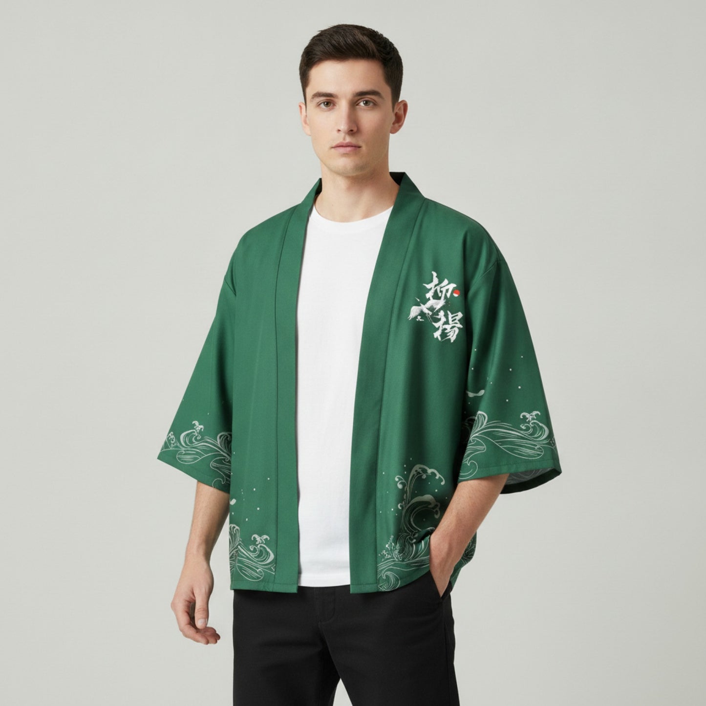Kimono d'été Homme Flamant Rose Vintage