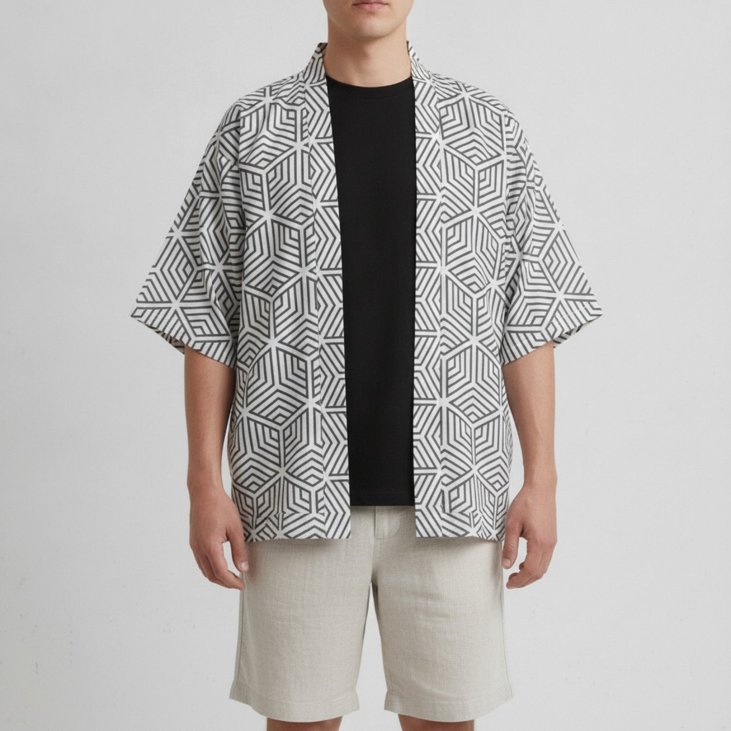 Kimono Japonais Géométrique Unisexe
