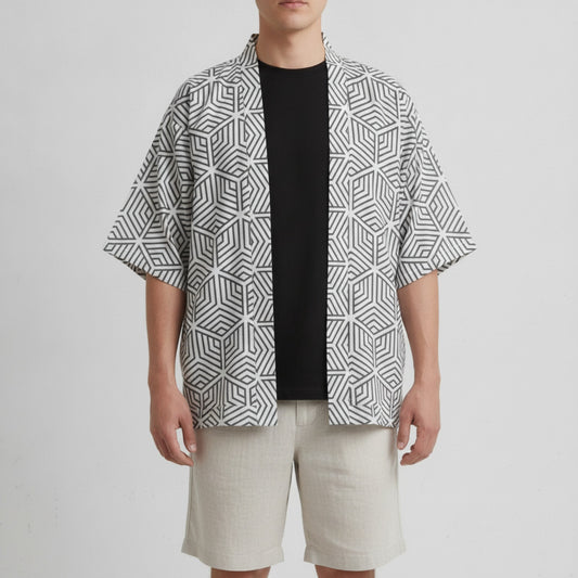 Kimono Japonais Géométrique Unisexe