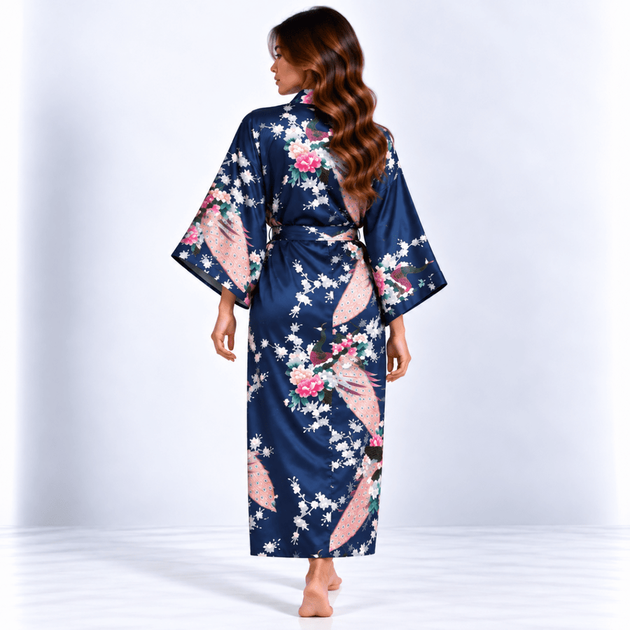 Kimono Long Paon | Bleu Marine - Kimono Zen