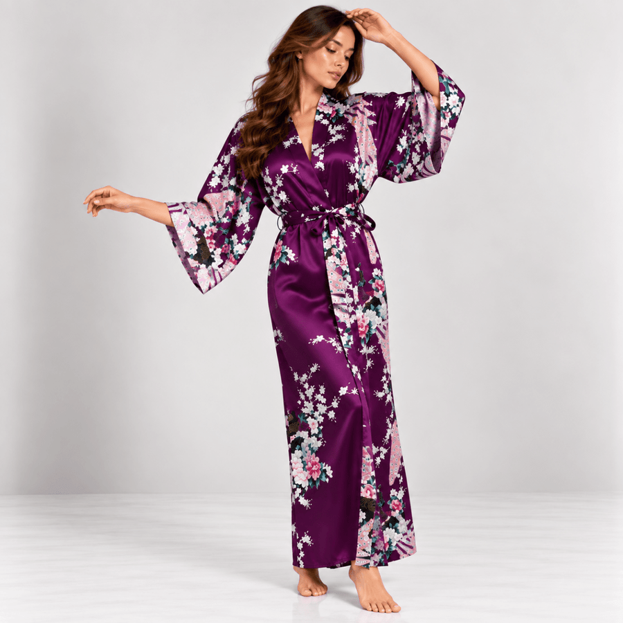 Kimono Long Paon | Violet - Kimono Zen