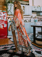Kimono Plage Bohème Femme – Rose - Kimono Zen