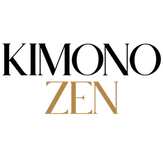 Logo Kimono Zen noir et doré sur fond transparent