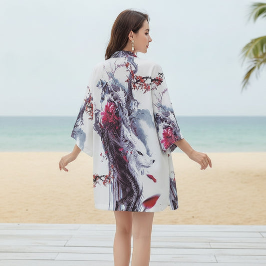 Robe Kimono Plage Baleine Taoïste Femme