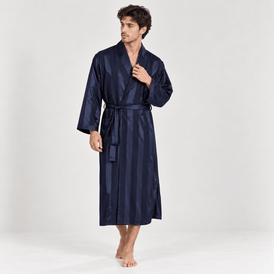 Peignoir Kimono Homme | Bleu Marine - Kimono Zen