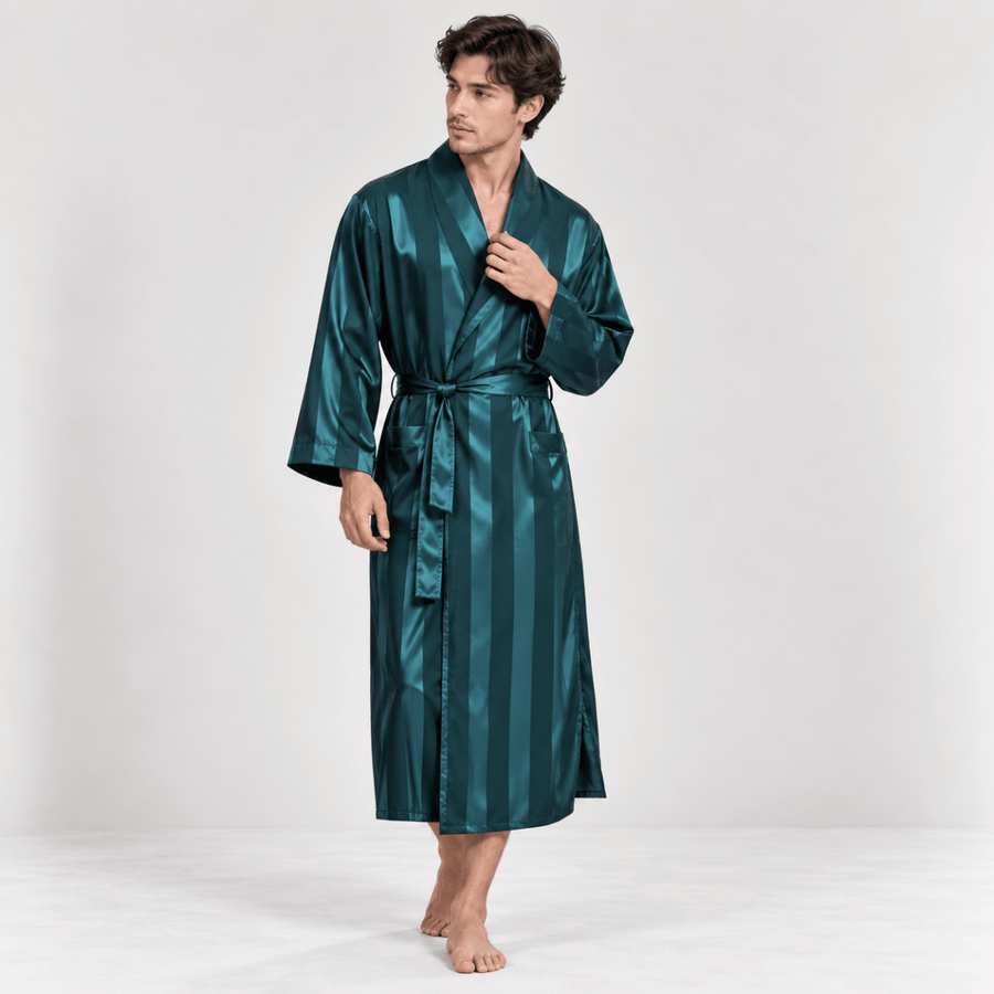 Peignoir Kimono Homme | Vert - Kimono Zen