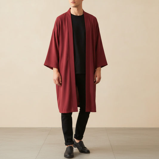 Kimono Poncho Long Hiyoshi Rouge