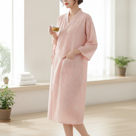 Pyjama Kimono Gaze de Coton Long