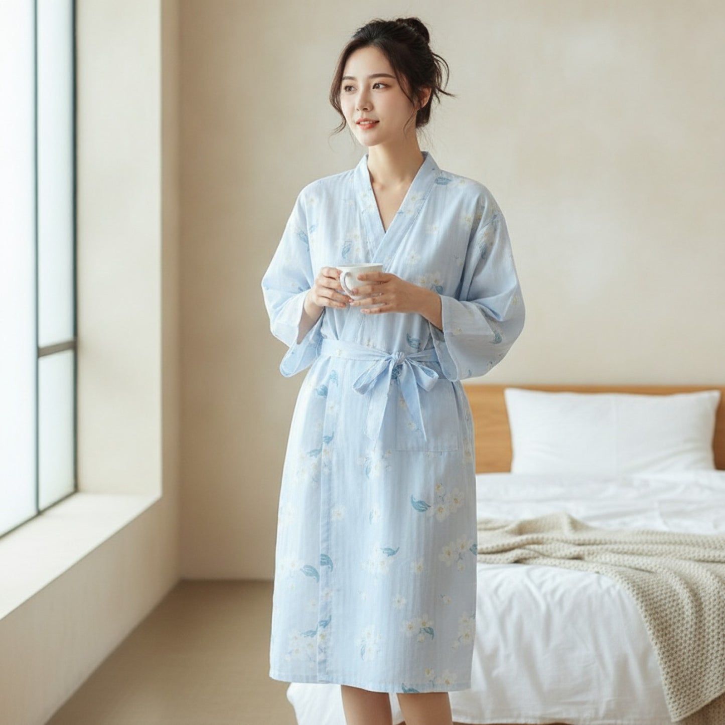 Kimono Gaze de Coton Douceur Japonaise