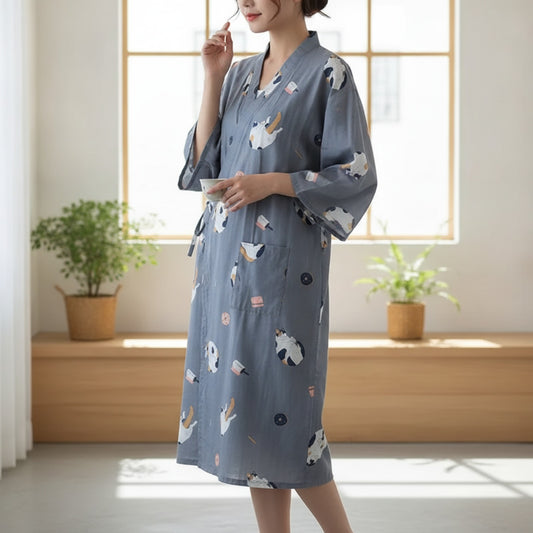 Kimono Gaze de Coton Femme