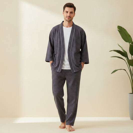 Pyjama Kimono Couple Coton Été 2024