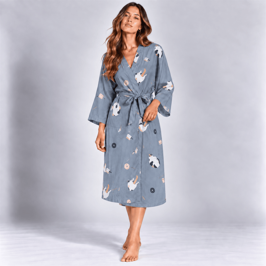 Pyjama Yukata | Bleu - Kimono Zen