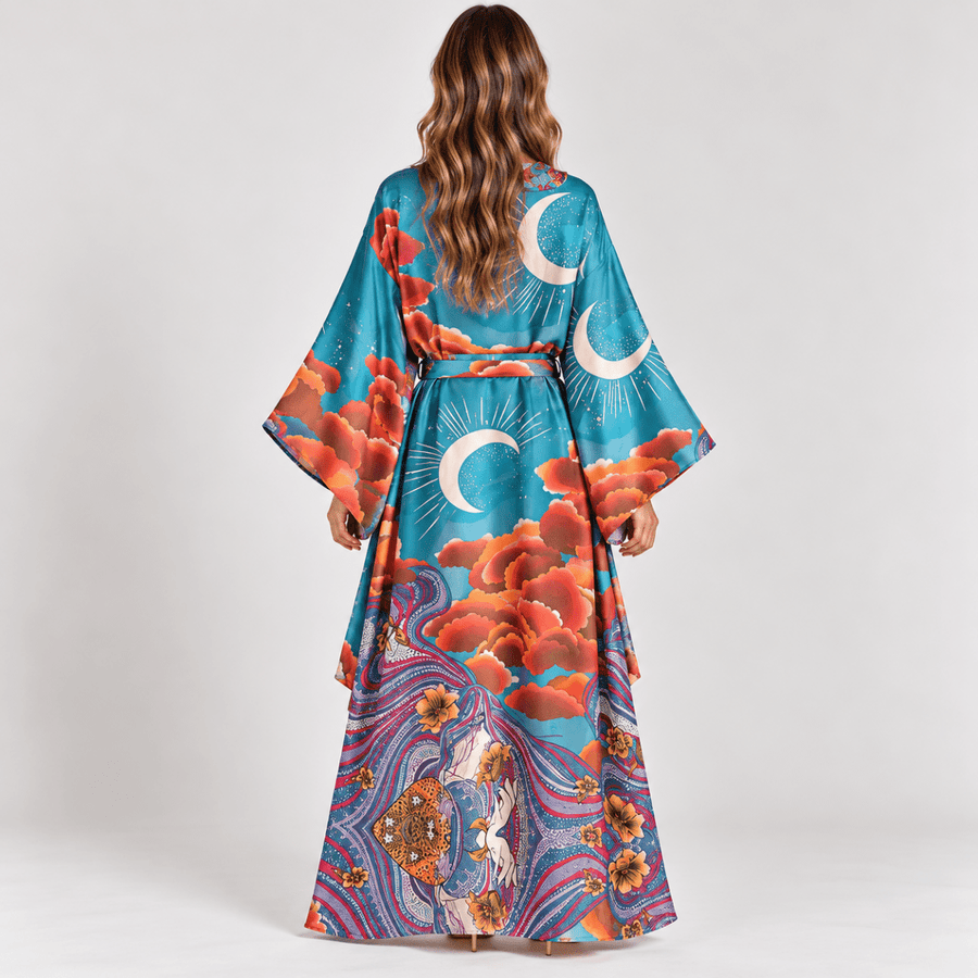 Robe Bohème | Bleu - Kimono Zen