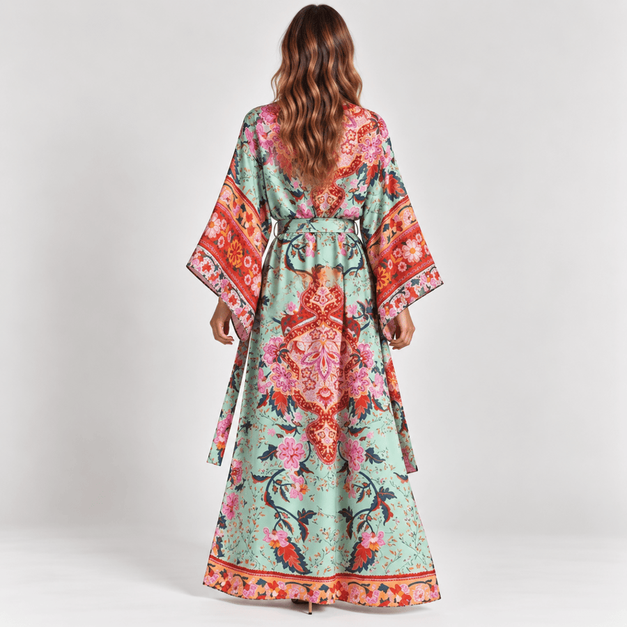 Robe Bohème | Rouge - Kimono Zen