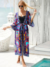 Robe Kimono Feuilles Femme – Doré - Kimono Zen