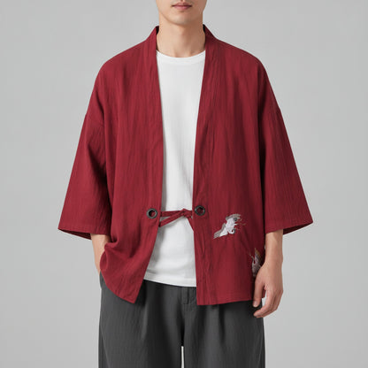 Robe Kimono Homme Lin Style Chinois Vintage