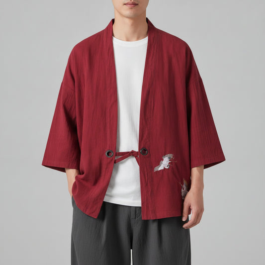 Robe Kimono Homme Lin Style Chinois Vintage