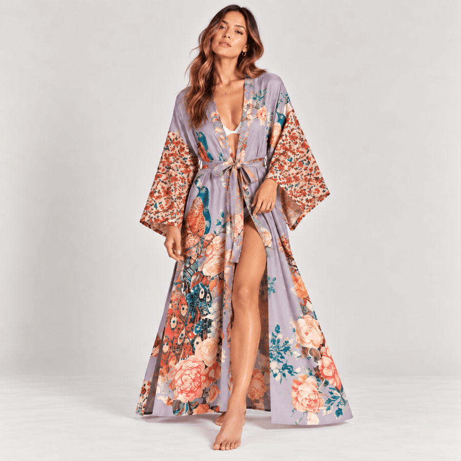 Robe Paon | Violet - Kimono Zen